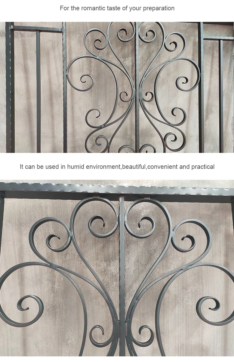 Ornamental Fence Picket Panels Wrought Iron Outdoor Garrison Fence