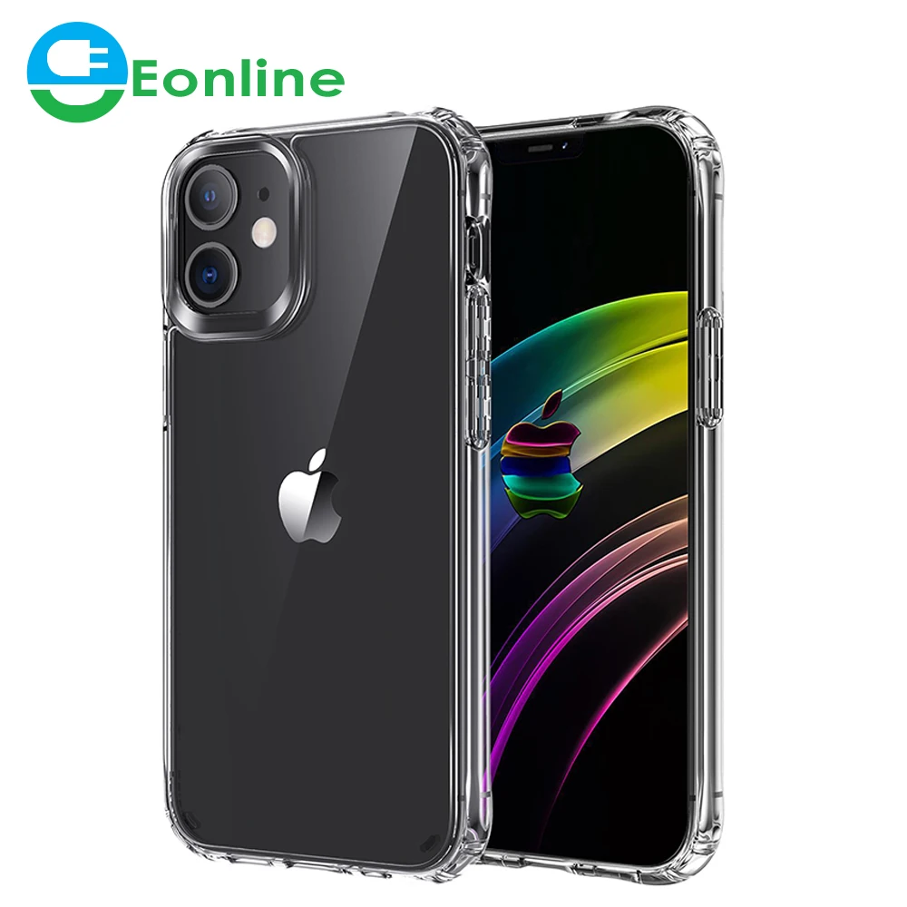 

EONLINE Shockproof Clear Transparent Phone Case for iphone 13 pro max hybrid acrylic case for iphone 12
