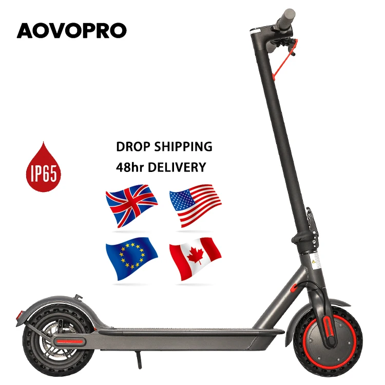 Newest AOVO PRO 350W Detachable Battery APP Lock E scooter Long Range 50KM Electric scooter 8.5 10 inches EU Warehouse