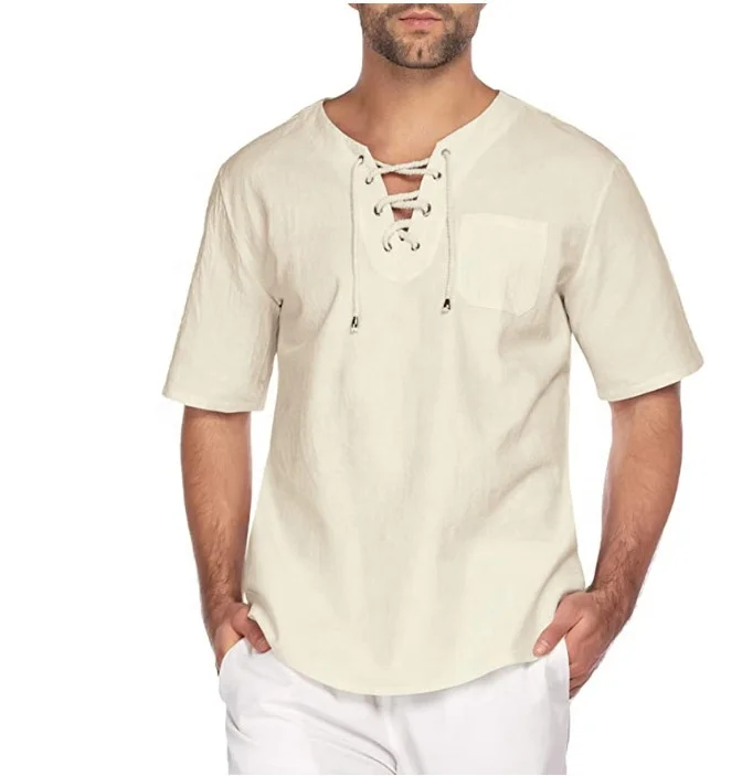 

DLL2141 High Quality Newest Stylish custom private oversized tshirt with pocket Cotton linen men street wear tshirt men, As picture or customized make