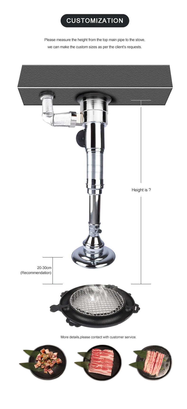 Indoor Bbq Grill Korean Bbq Exhaust,Bbq Exhaust Smoke Pipe,Pinniu Bbq