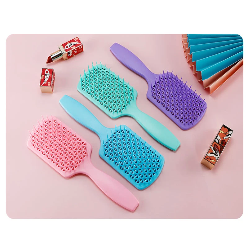 

Custom Logo long pins black paddle Wet/dry Hair Brush