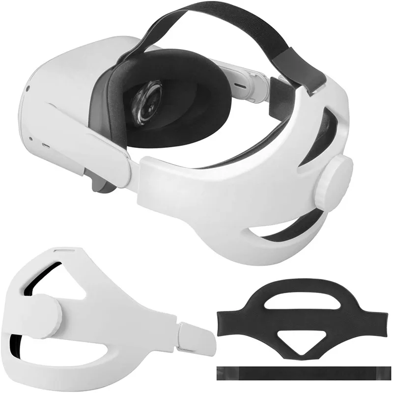

Non-Slip Pressure Relieving Comfortable Head Strap Foam Pad for Oculus Quest 2 Headset Head Strap Cushion VR Accessories, White, black
