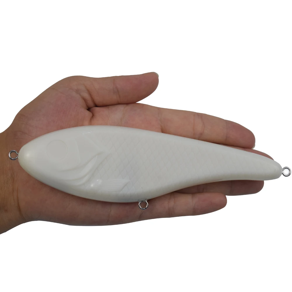 

Recertop factory handmade customized pattern unpainted crankbait  73g musky pike killer fishing lure jerkbait blanks