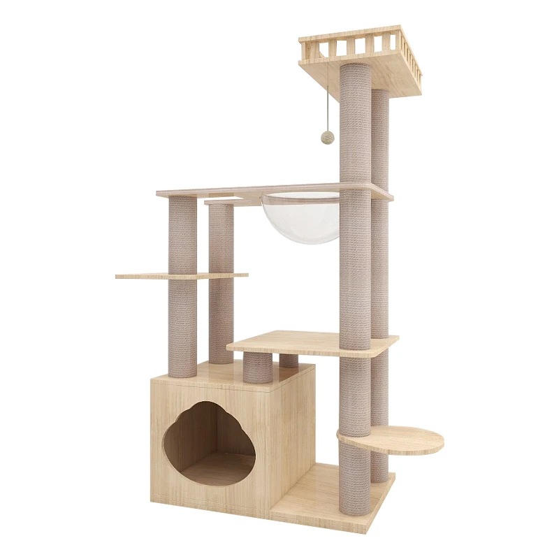 

C-13 Plus Pet Products 2021 Hot selling original cat climbing frame solid wood small cat toys luxury pet supplies cat tree, Picture