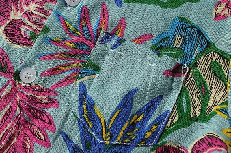 
summer shirt for kids full-print leaf boys clothes handsome refreshing boys shirts 