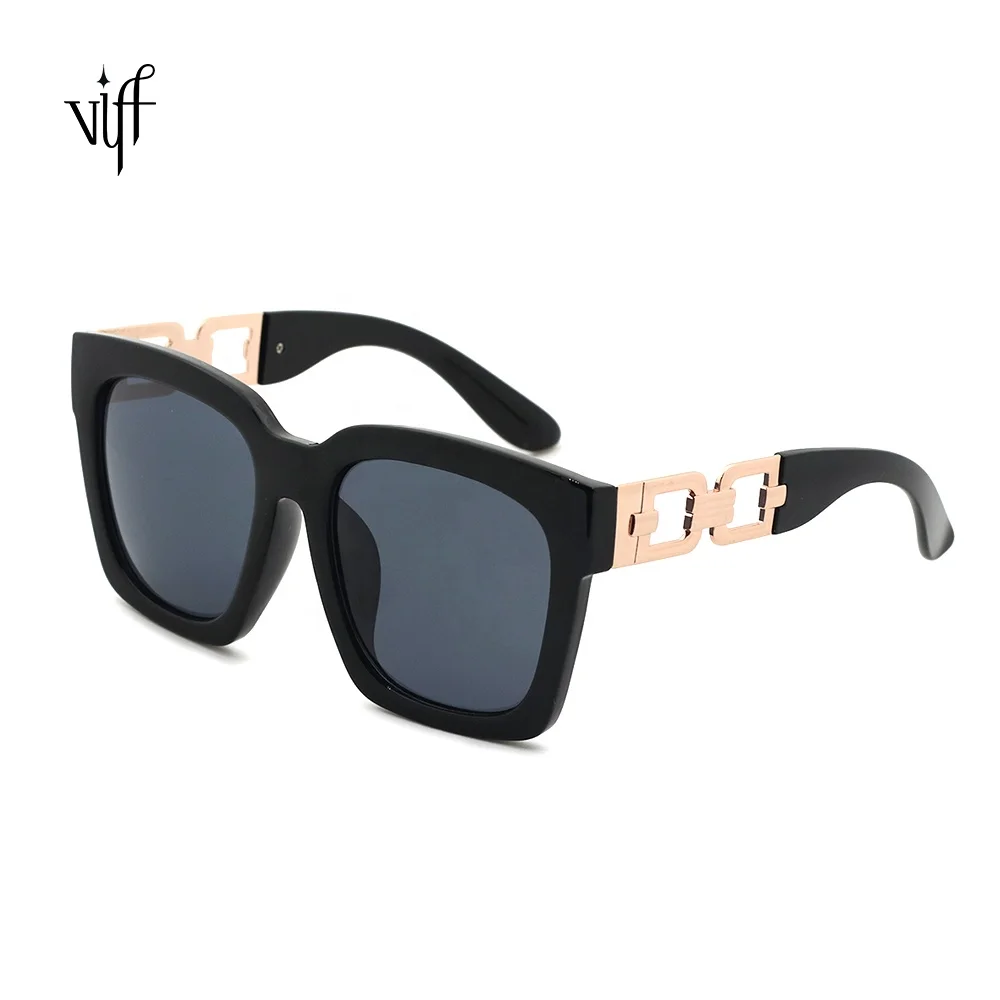 

VIFF HP20131 New Spring Arrivals Hot Amazon Fashion Seller Style Fancy Lock Temple 2021 Newest Ladies Sunglasses