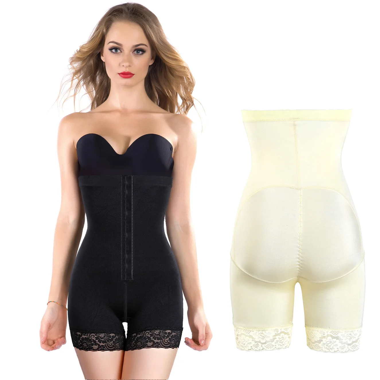 

New Design Black High Waist Tummy Control Anti-slip Shapewear Women Waist Trimmer Girdle Slimming Body Shaper Shapewear, Black,nude