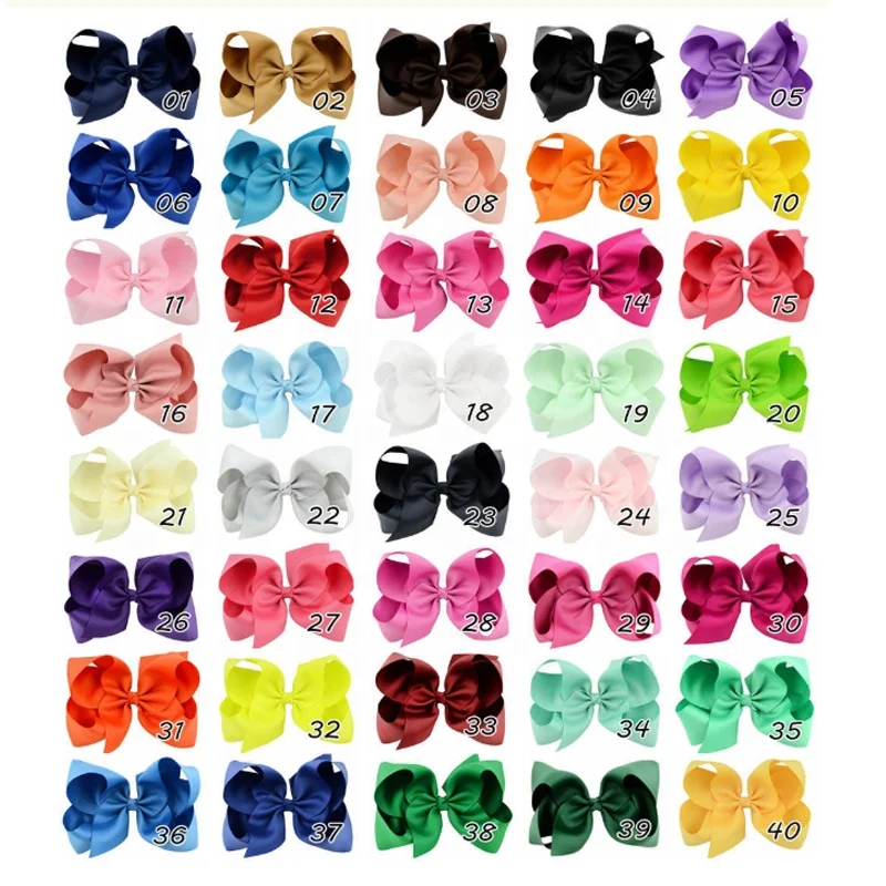

Customize children's bow hair clip fashion ribbon 40colors hair bow 6inch jo jo bow