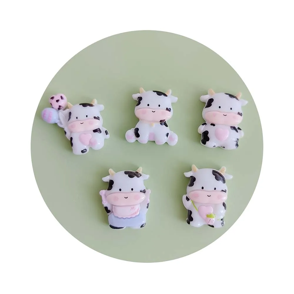 Cow Animal Resin Beads for Beaded Mobiles Bookmarks Earrings Bracelet Necklace Kits DIY Toys for Kids Girls