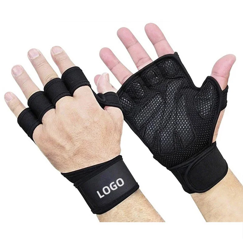 

Amazon Hot Selling Weight Lifting Custom Men Women Gym Sport Gloves with Built-In Wrist Wraps, Full Palm Protection, Black/pink/oem