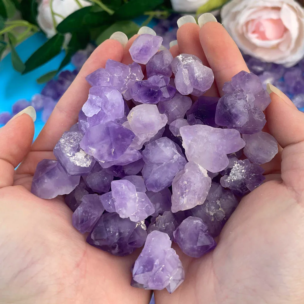 Wholesale Natural Stone Chip Crystal Semi-Precious Healing Spiritual Amethyst  Tooth for Decoration
