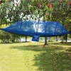Lightweight Nylon Portable 2.6M * 1.4M Double & Single Hammock with Mosquito Net for Backpacking Camping Travel Beach Yard