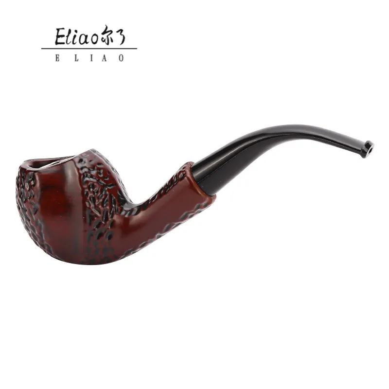 

Erliao Classic Resin Pipe Chimney Filter Long Smoking Pipes Tobacco Pipe Cigar Gifts Narguile Grinder Smoke Mouthpiece, Maroon