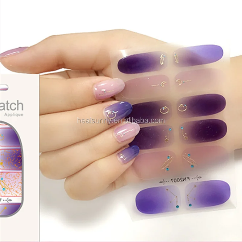 

Nail polish strips nail sticker wraps wholesale custom logo