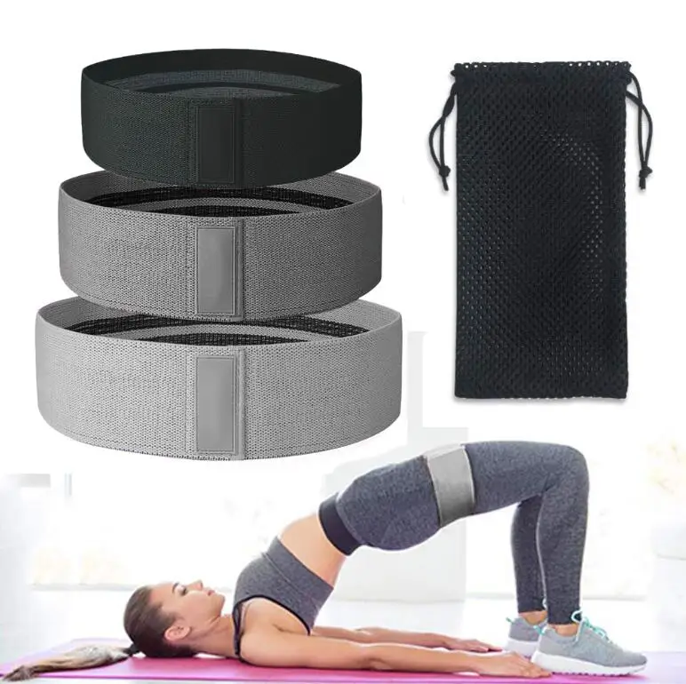 

Low MOQ Stock Material Resistance Band Custom Logo Set of 3 Booty Band Exercise Stretch Hip Circle Glute, Black,dark grey,light grey