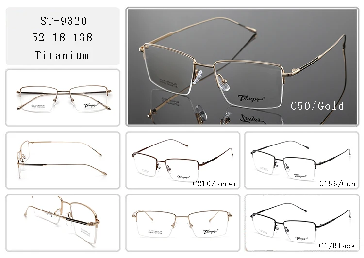 Demi-monture de lunettes pour hommes, verres de lecture, pour la myopie, nouveau design 2019
