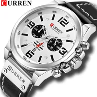 

New curren 8314 Mens Watches Top Brand Luxury Men Military Sport Wristwatch Leather Quartz Watch erkek saat Relogio Masculino