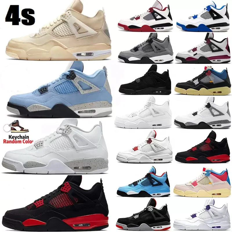 

2022 Mens Shoes Sail 4 4s Sneakers Military Black University Blue New Beginnings Atmosphere Fire Red Thunder Oreo Bordeaux Bred