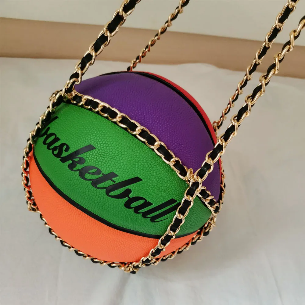 

2021 Xianjian Real Factory Unique Basketball Purse Handbag Multicolored Basketball Purse Guangzhou Bags Factory