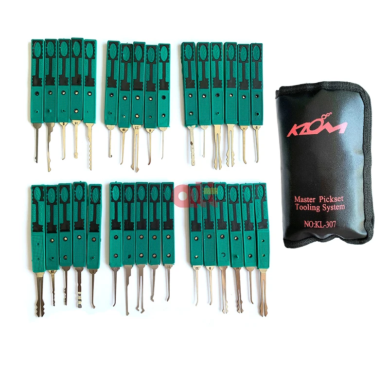 Klom Fast Stainless Steel Locksmith Lock Picking Set,Open Door Lock