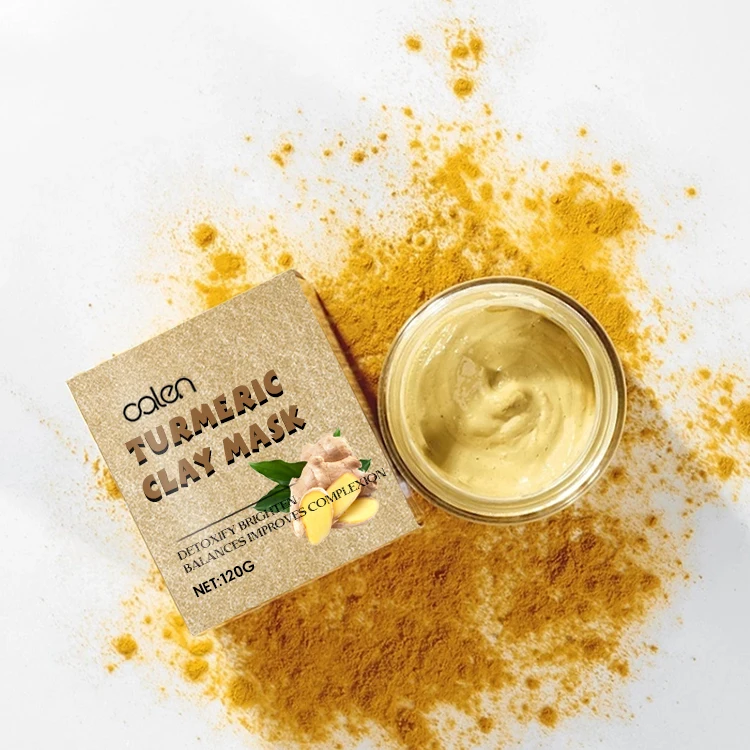 

Private Label Organic Hydrating Whitening Face Mud Turmeric Clay Mask, Yellow