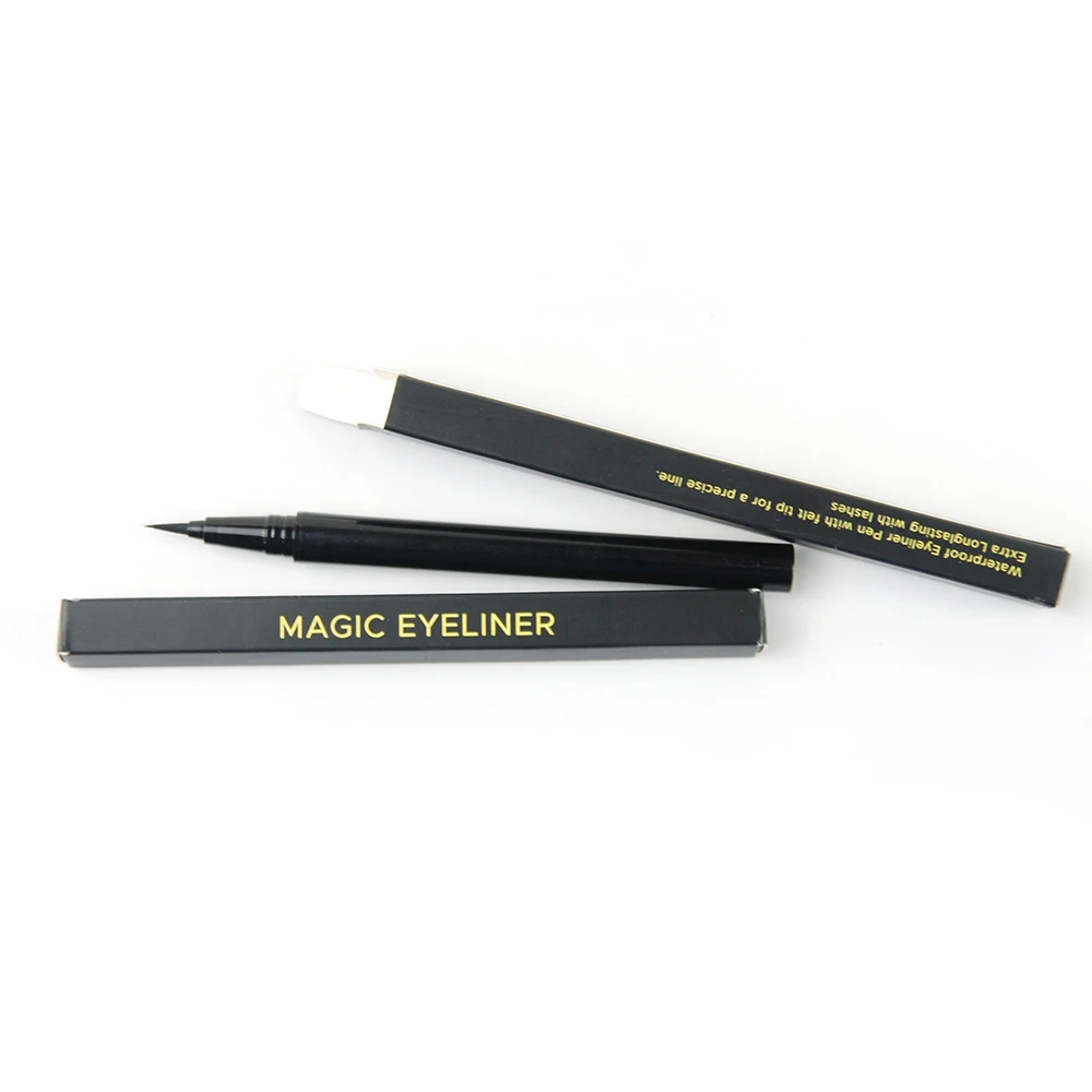 

Fashion trends waterproof magic eyeliner eyelashes with magic eyelashes pack, Natural black