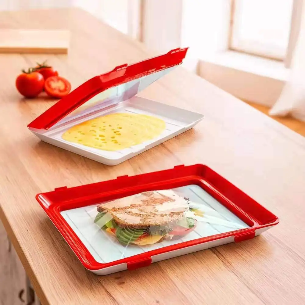 Reusable Plastic Creative Clever Serving Tray With Cover Buy Clever