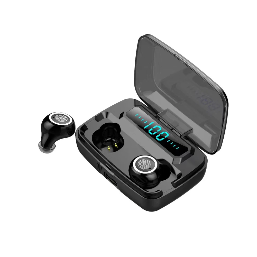 

Binaural Call Wireless Bt Upgraded Version Alibaba Best Sellers 5.0 Headset Tws m11 Earphone earbuds, Black