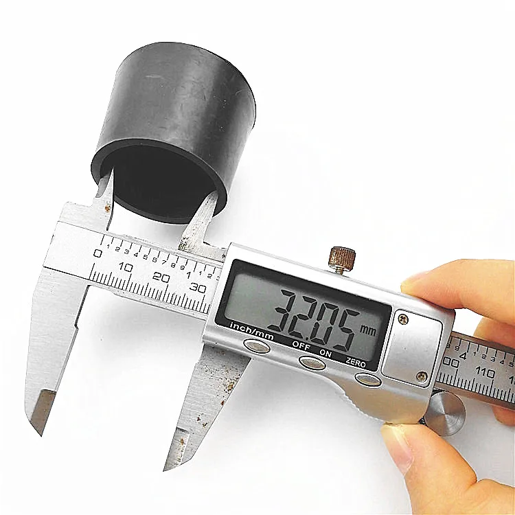 32mm Black Rubber Round Leg Tips Shelf End Caps Floor Protectors For