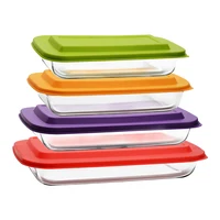 

Housewares High Borosilicate Glass Heat Resistant Baking Dish Pan Plate Tray