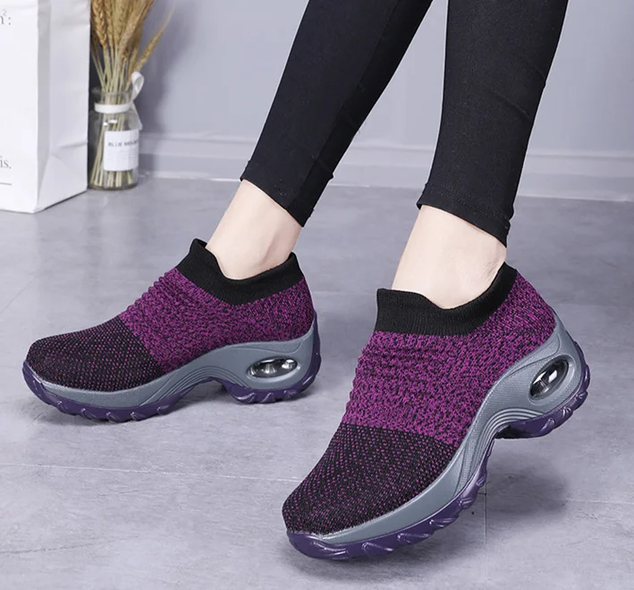 

Large sizes fashion Ladies breathable walk sport socks running sneakers platform chunky dancing custom women shoes manufacturer, Customized color