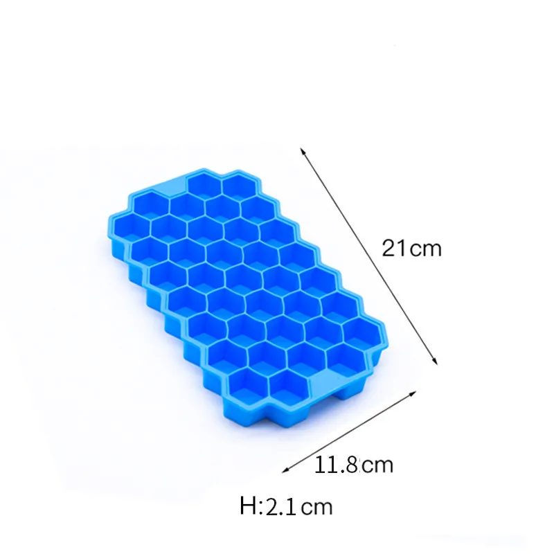 

0185 37-cell honeycomb ice tray DIY honeycomb biscuit cake pudding jelly silicone mold, Many colors are available