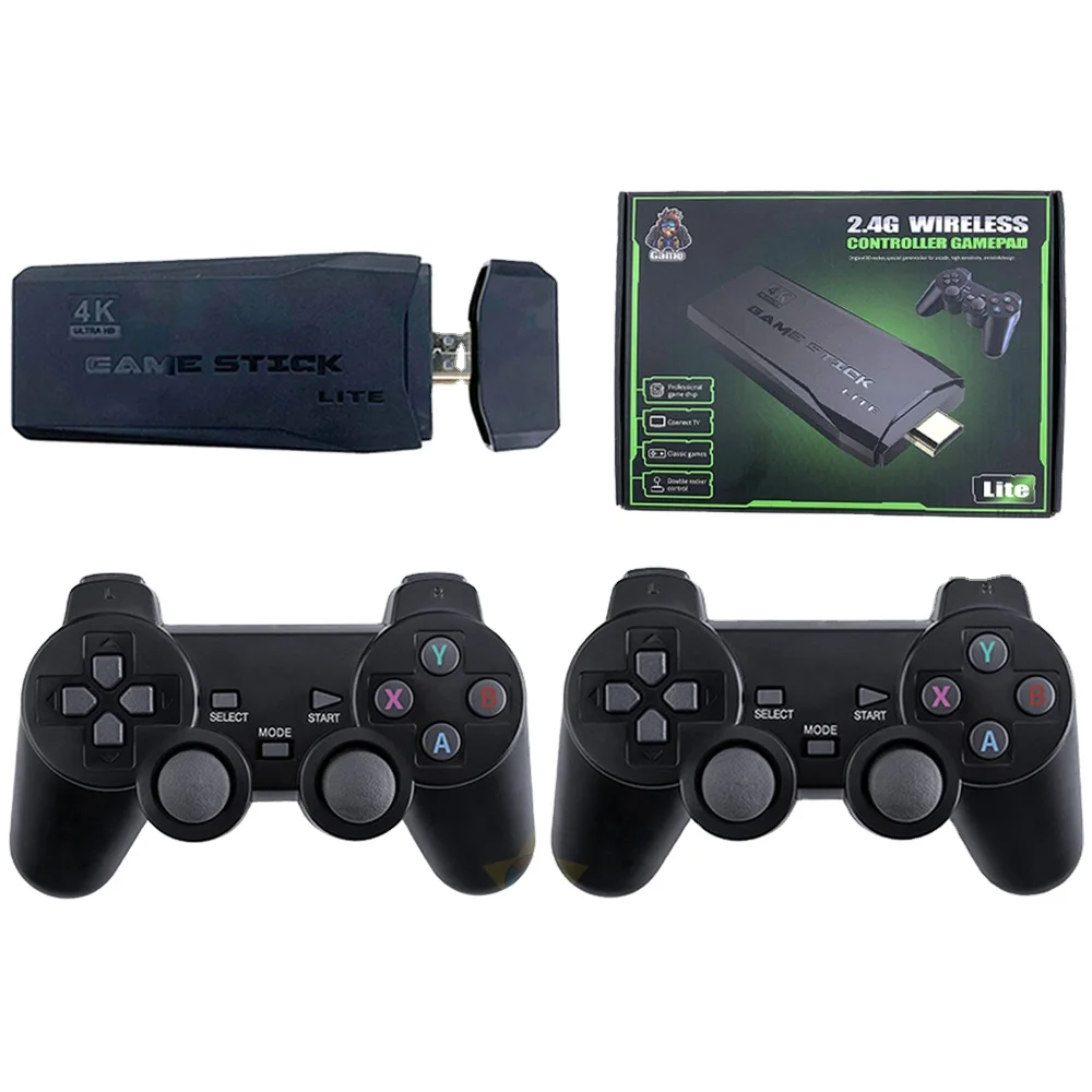 

Dropshipping M8 4K HD TV Video Game Double 2.4G Wireless Gamepad Controller 3D Game Console 64G