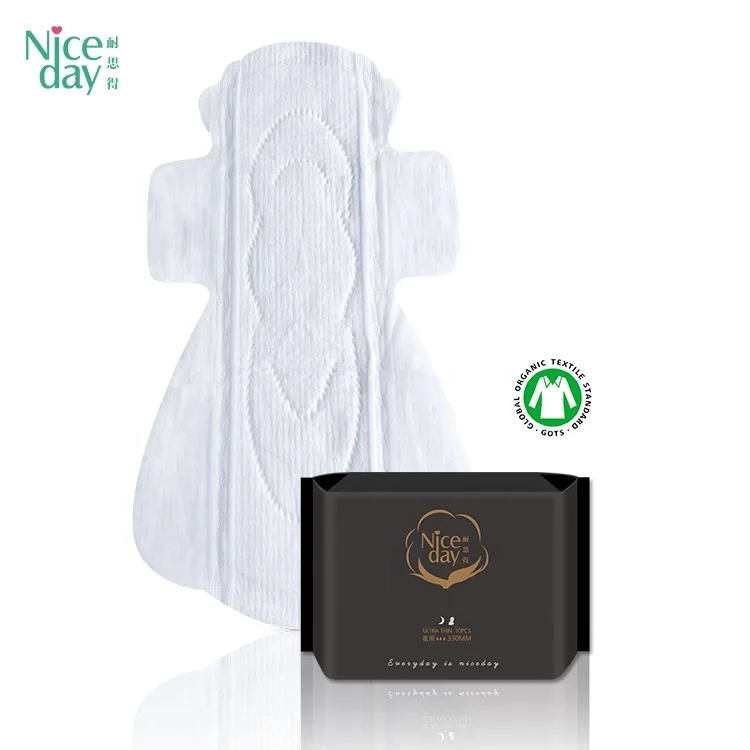 

Niceday Sanitary Napkin Disposable Care Pad for lady 100% Organic Cotton santary pads for night