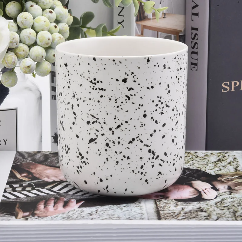 Matte White Ceramic Candle Vessels