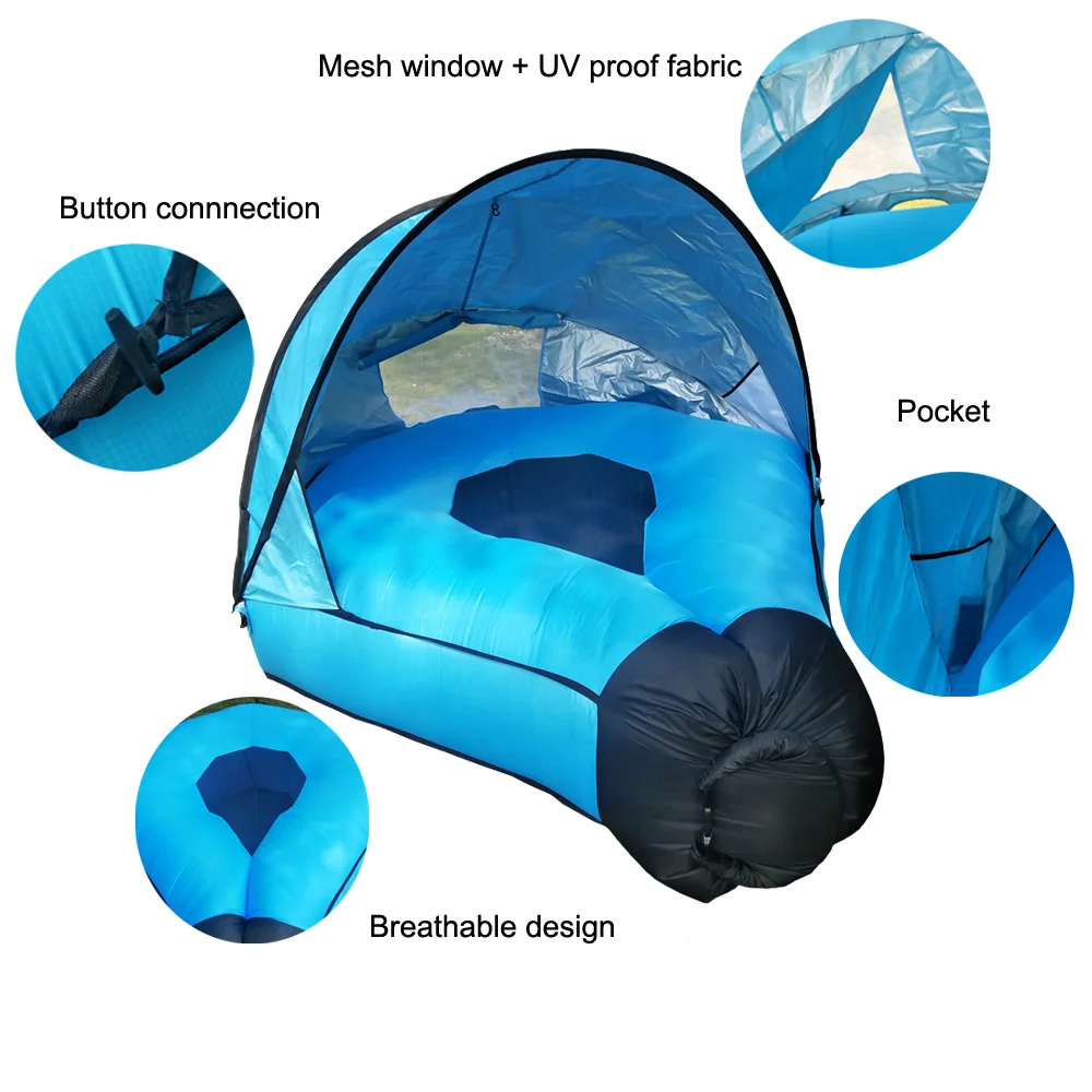 Amazon Top Seller Canopy Double Camping Sleeping Bag Pod Inflatable Air