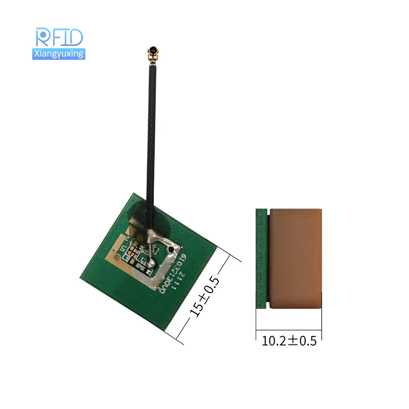 

Small Size High Sensitive Ceramic UHF RFID Reader Antenna with ipex 1.13 cable