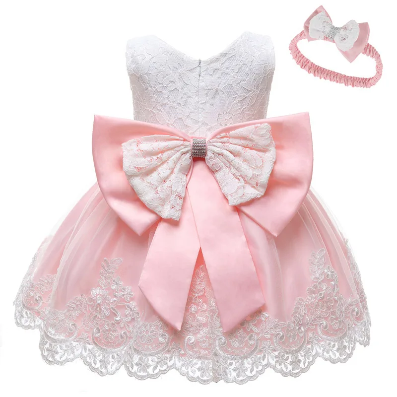 

LZH Kids Prom Party Dress Big Bow Wedding Flower Girls Dresses Toddler Children Princess Dress
