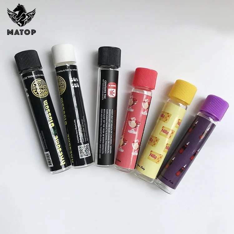 109mm 120mm 98ml 135mm Transparent Glass Joint Doob Tube Tubes Blunt