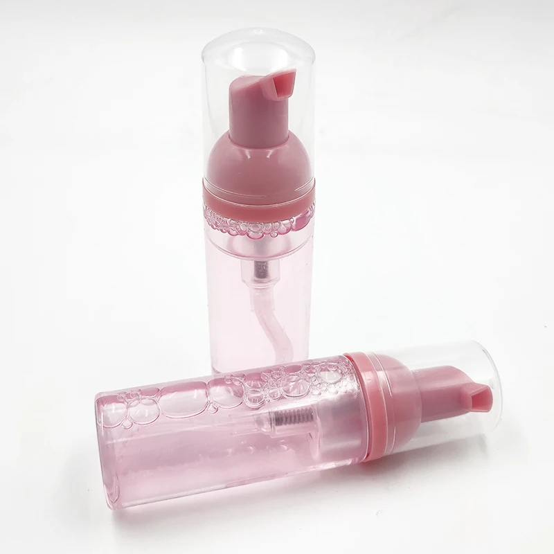

OEM extension cleanser with brush lash cleanser foam lash cleansing foam with cleaning brush for eyelash foam wash lashshampoo, Clear, pink