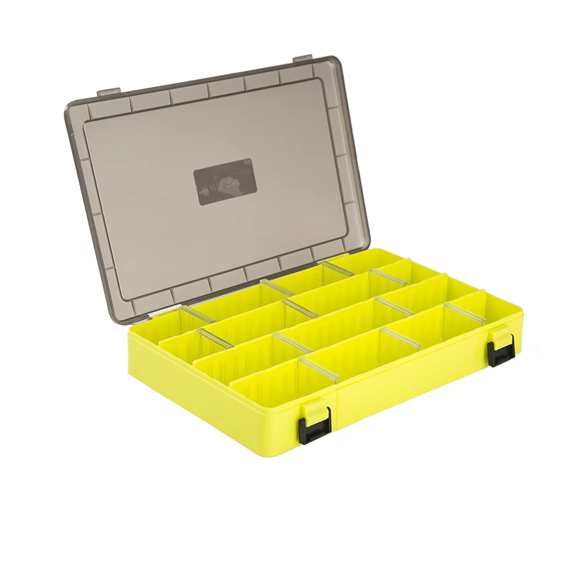 

MB9314 Plastic Fishing Lure Tackle Box Insert Box Customizable, Orange/yellow/army green