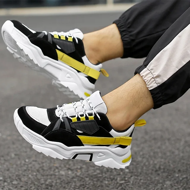 

Custom Design Original Quality Male Foot Wears Sneaker Men's Casual Mens Shoes Casual Sport, Yellow,black,green