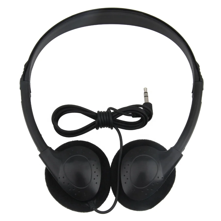 

Music Headphones Black Headset Without Mic Stereo Earphones for School Company Gift