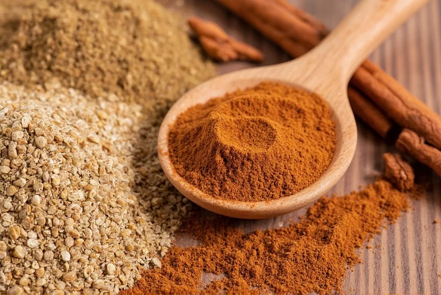 Close-up view of a neatly organized spice rack