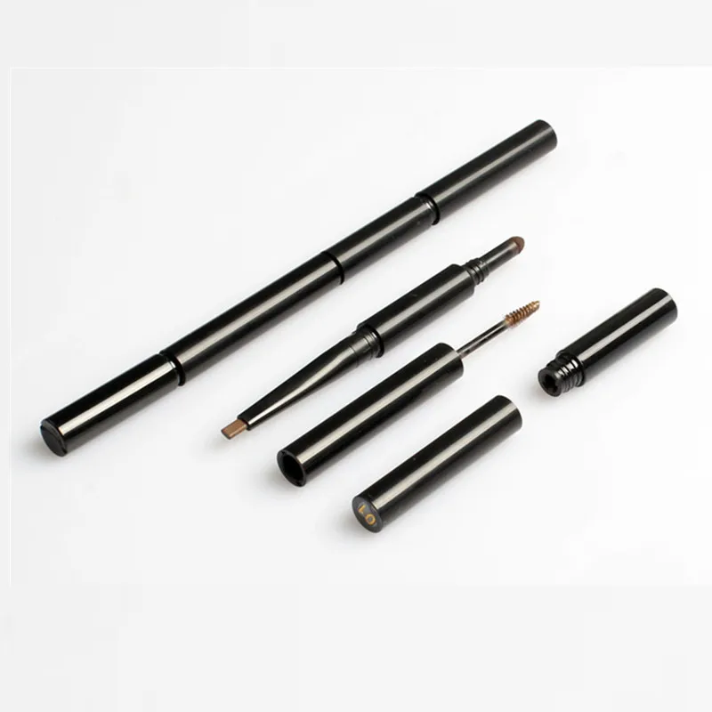 

New Arrival 3 In 1 Automatic High Pigment Eye Brow Tattoo Pen Waterproof Super Slim Eyebrow Pencil With Brush Customize