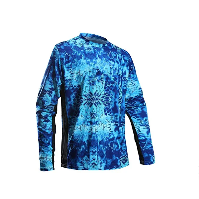 

100 polyester long sleeve quick dry fishing shirts, Customized full color
