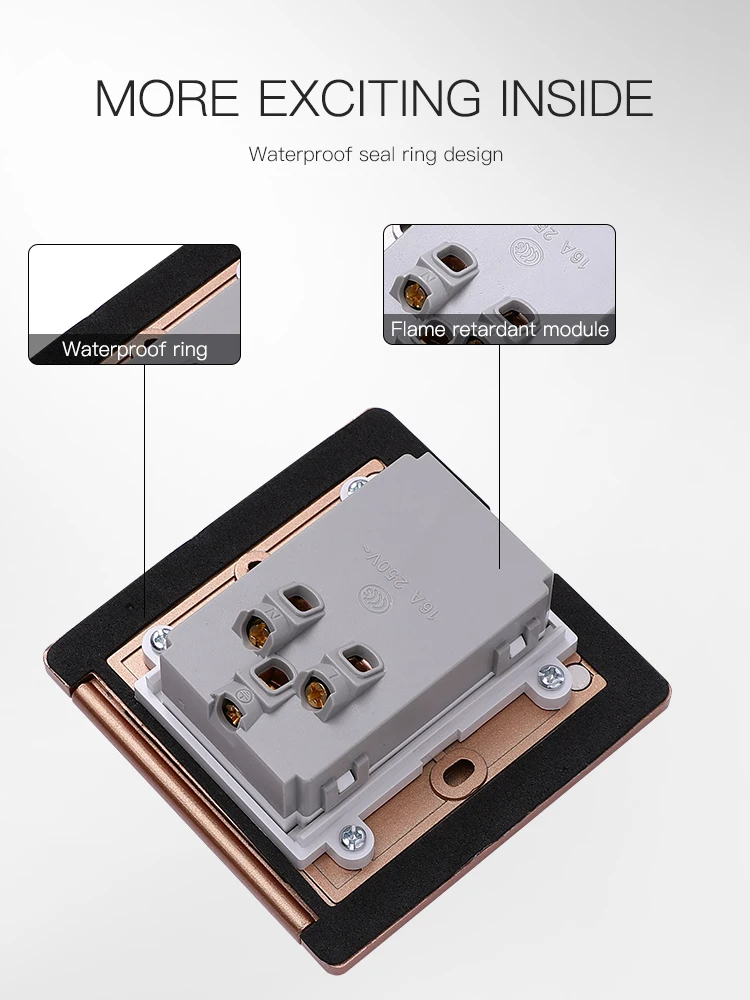 Small American Standard multi module electrical open floor socket