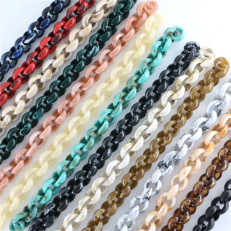 

2020 fashion 1.8 width round acrylic jewelry diy chain accessories, 14 colors stock