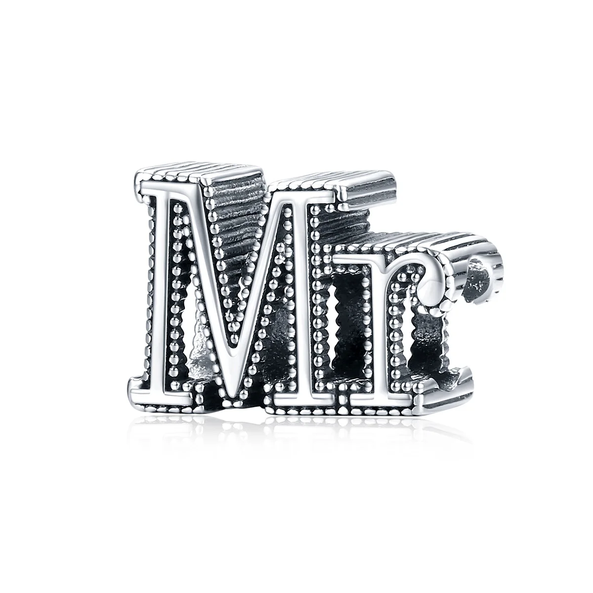 

BAMOER Fits Original European Silver Charms Bracelet DIY Jewelry Mr Mrs Letter Openwork Charm 925 Sterling Silver Flower Beads